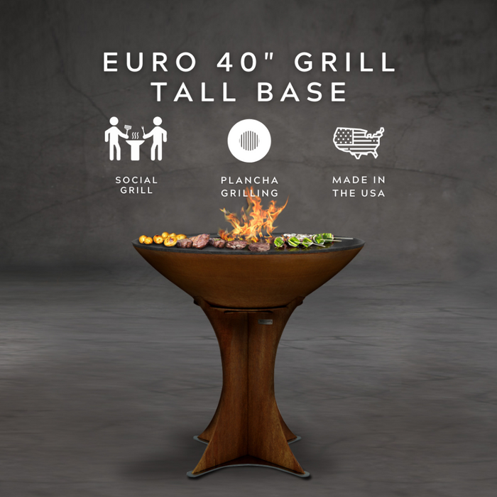 Arteflame Classic 40" Tall Euro Base Grill - Contemporary Outdoor Cooking Redefined