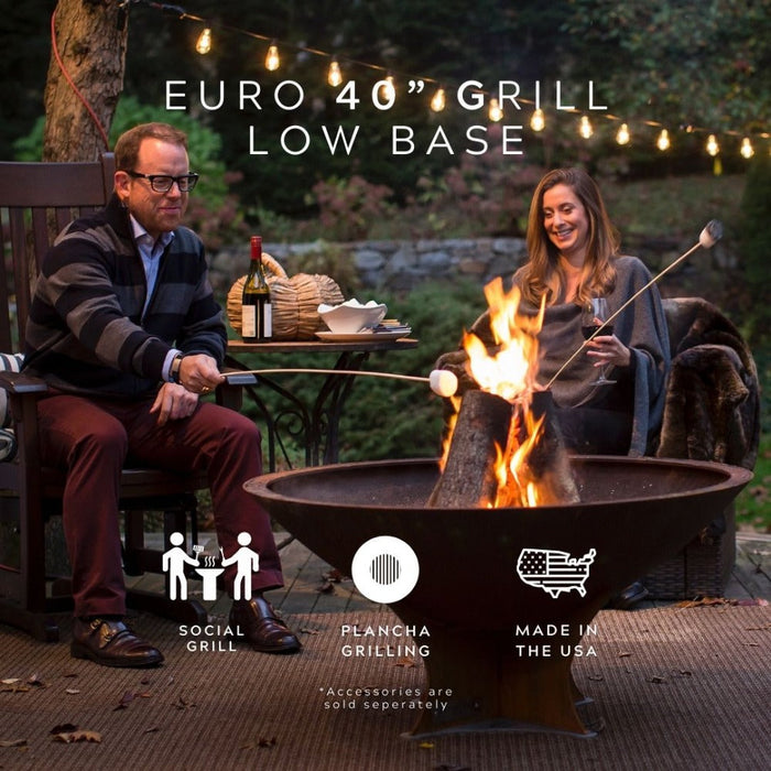 Arteflame Classic 40" Low Euro Base Grill - Modern Outdoor Cooking