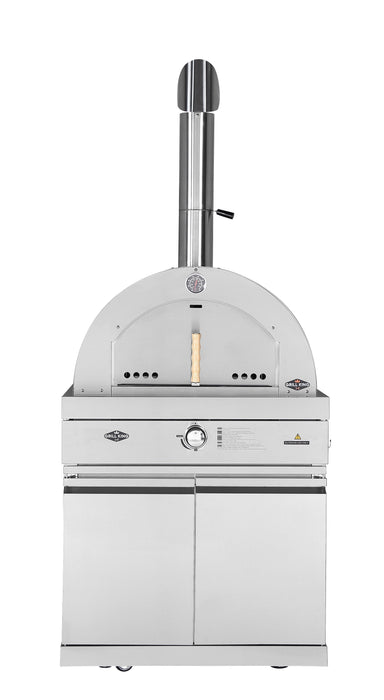 22” Gas Pizza Oven Module | Suits Hurricane BBQ Kitchen | Portable with Trolley, Shelves, and Castors