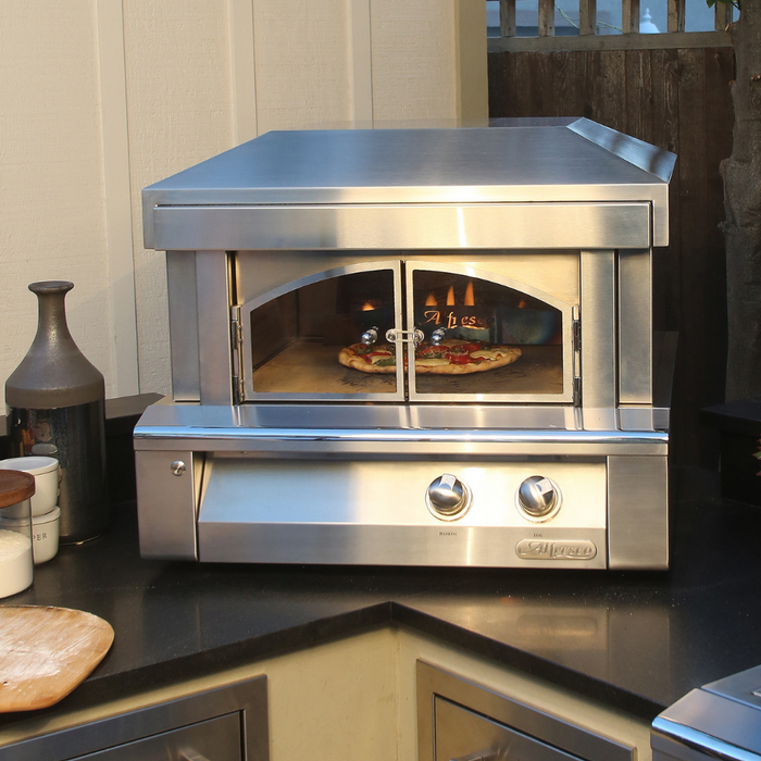 Alfresco 30-Inch Countertop Outdoor Pizza Oven Plus | High-Performance Gas-Fired Oven