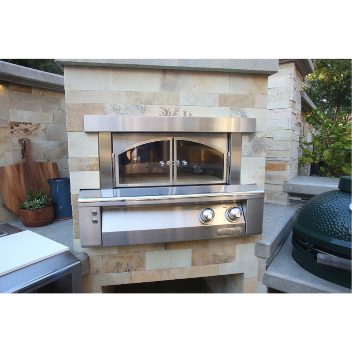 Alfresco 30-Inch Built-In Outdoor Pizza Oven Plus | High-Performance Gas-Fired Oven