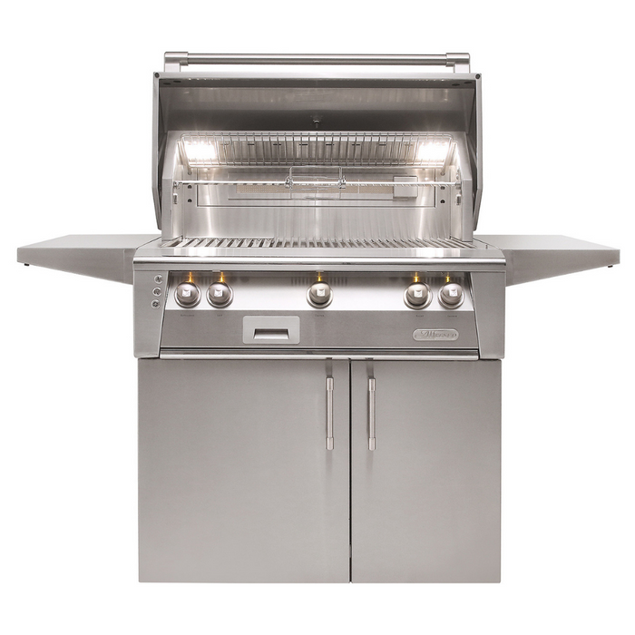 Alfresco ALXE 36-Inch Freestanding Gas Grill with Rotisserie and LED Lights (ALXE-36C-LP/NG)