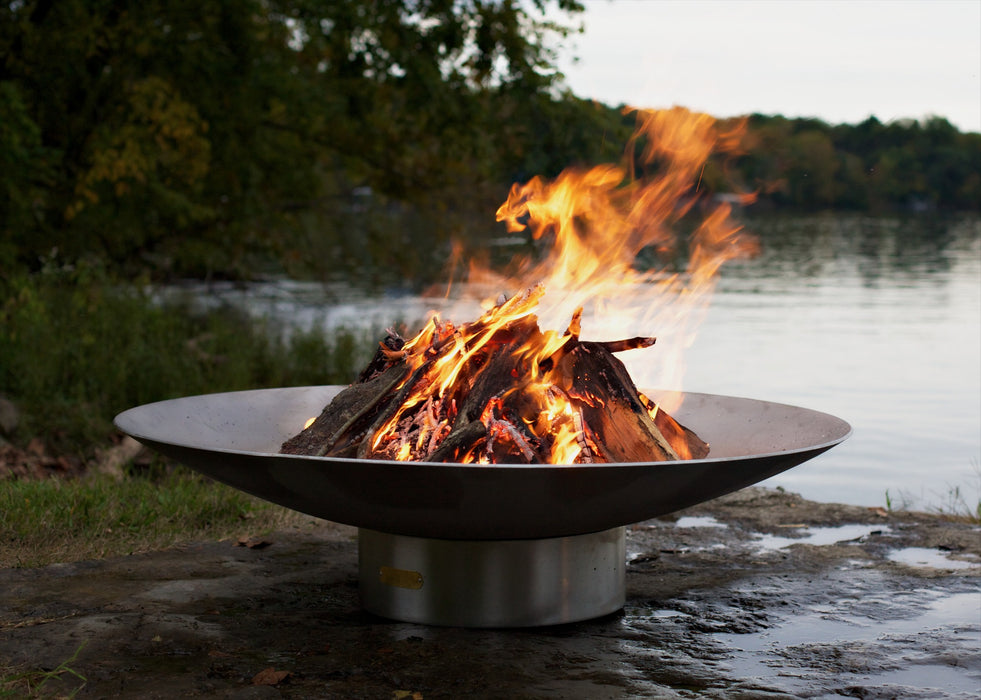 Fire Pit Art Bella Vita 70" Stainless Steel Round Fire Pit