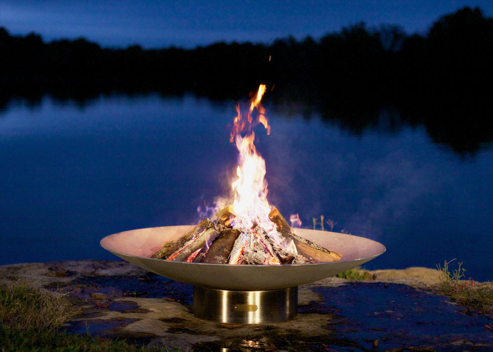 Fire Pit Art Bella Vita 70" Stainless Steel Round Fire Pit