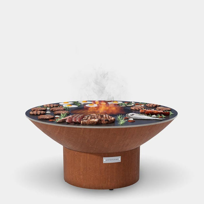 Arteflame Classic 40" Low Round Base Grill - Modern Outdoor Cooking Excellence