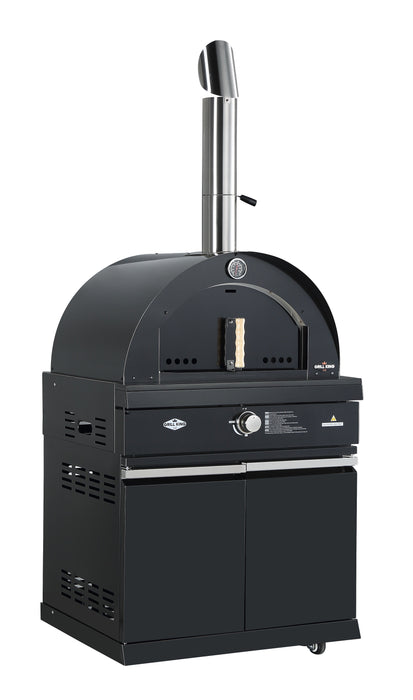 22” Gas Pizza Oven Module | Suits Kingsley BBQs Kitchen | Portable with Trolley, Shelves, and Castors