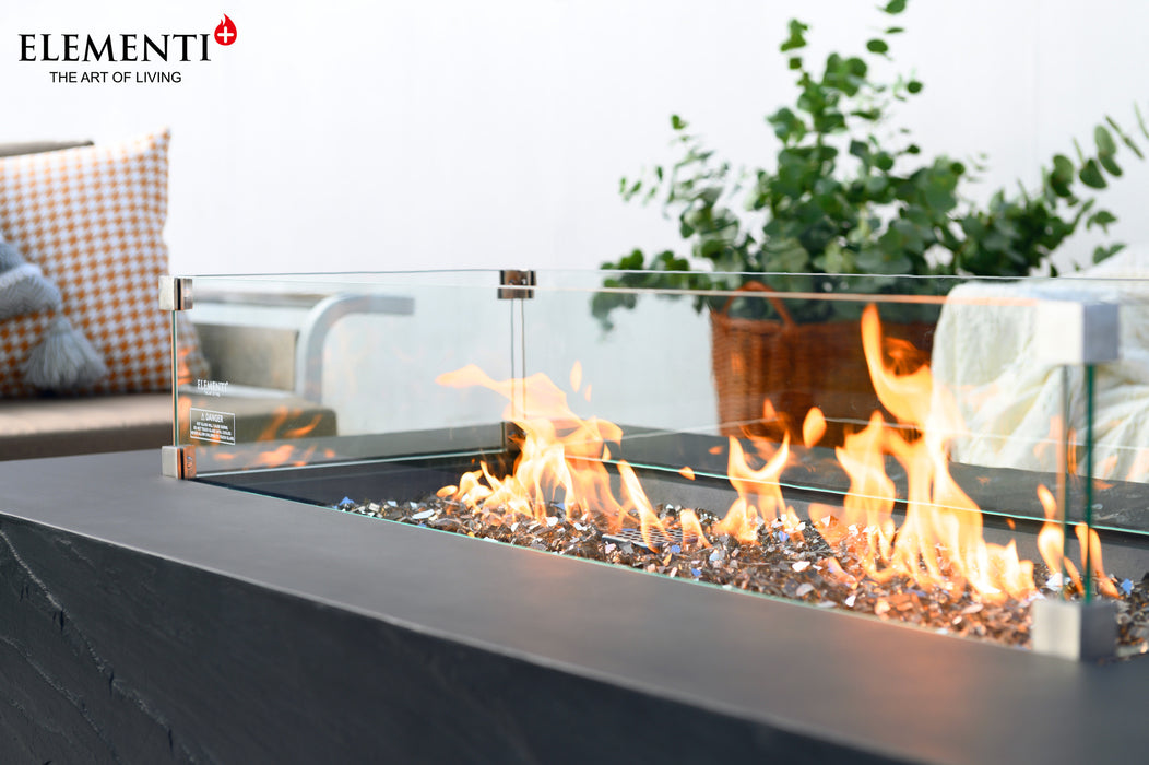 Elementi Plus Cape Town Concrete Fire Table Pit Black OFG410SL