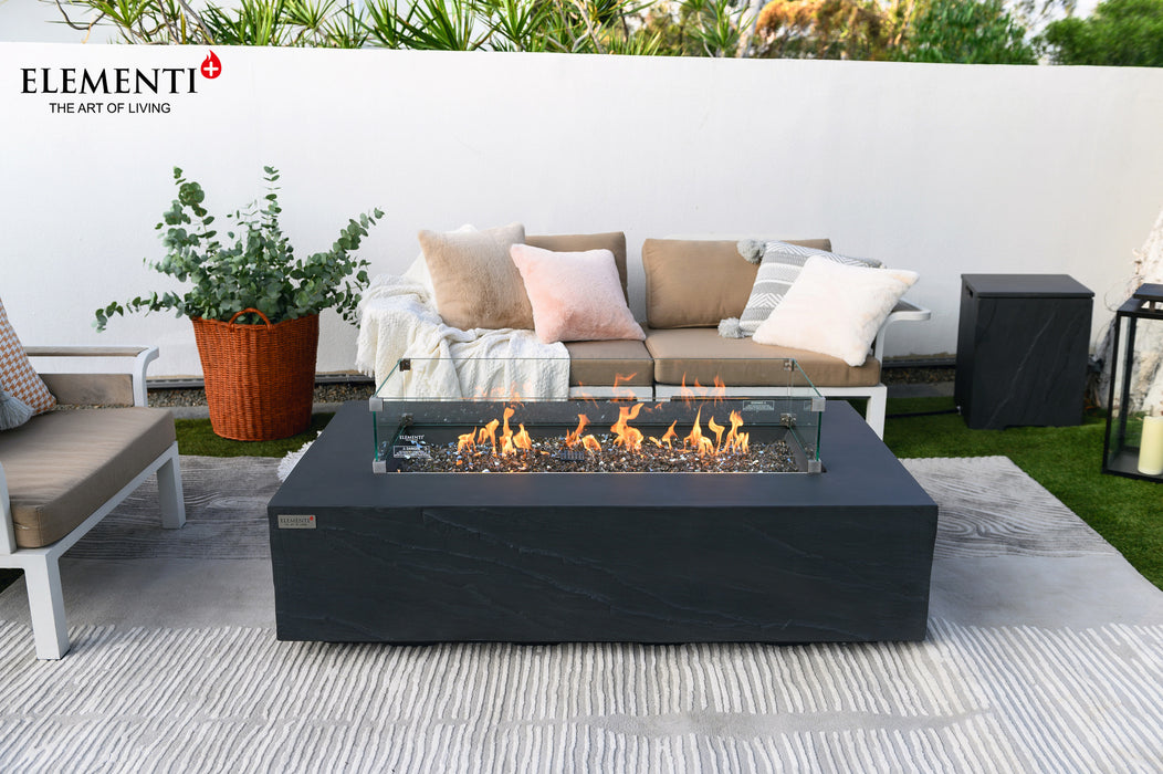 Elementi Plus Cape Town Concrete Fire Table Pit Black OFG410SL