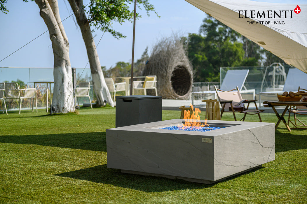 Elementi Plus Capertee Concrete Square Fire Table Pit Grey OFG411SG