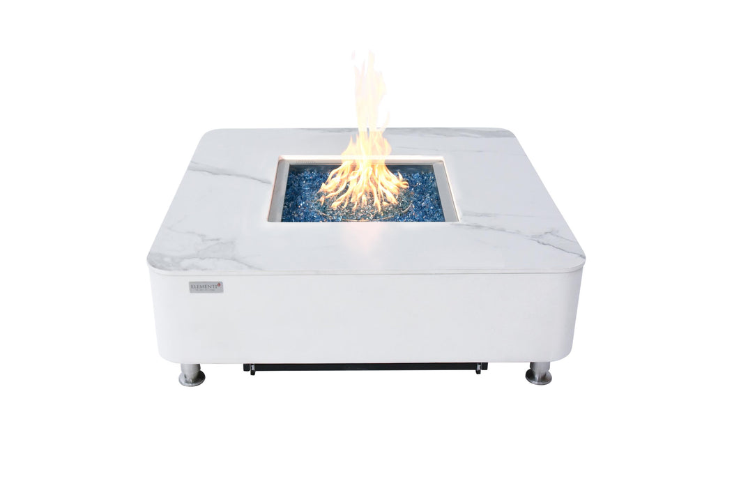 Elementi Plus Annecy Marble Porcelain Fire Table White OFP101BW