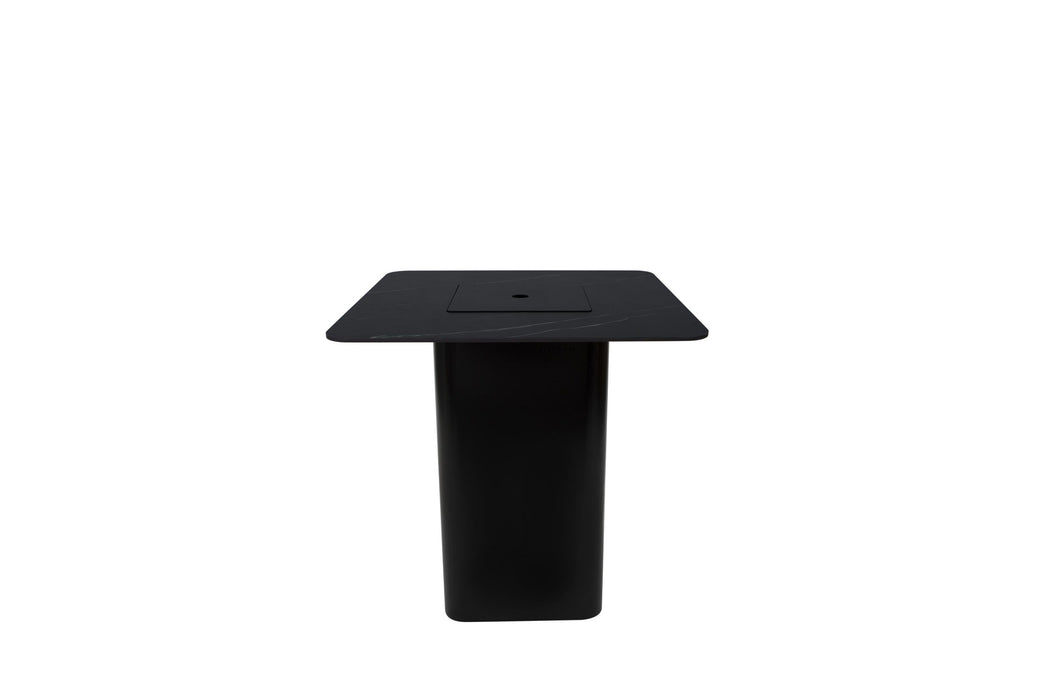 Elementi Plus Koln Marble Porcelain Bar Fire Table Black OFP221