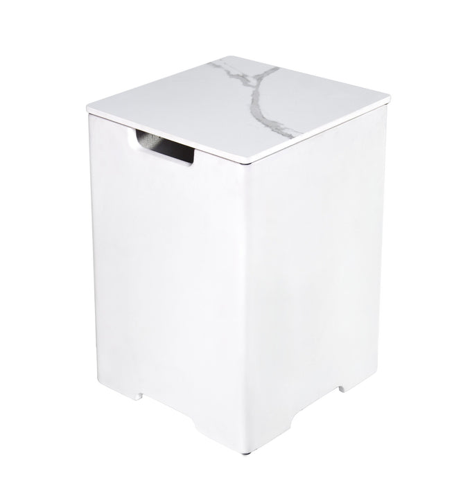 Elementi Plus Porcelain White Tank Cover ONB402BW